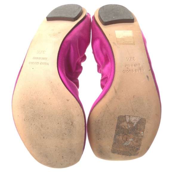 Dolce & Gabbana EUC Satin Pink Ballet Flats Fuchsia EU7 - Picture 7 of 10